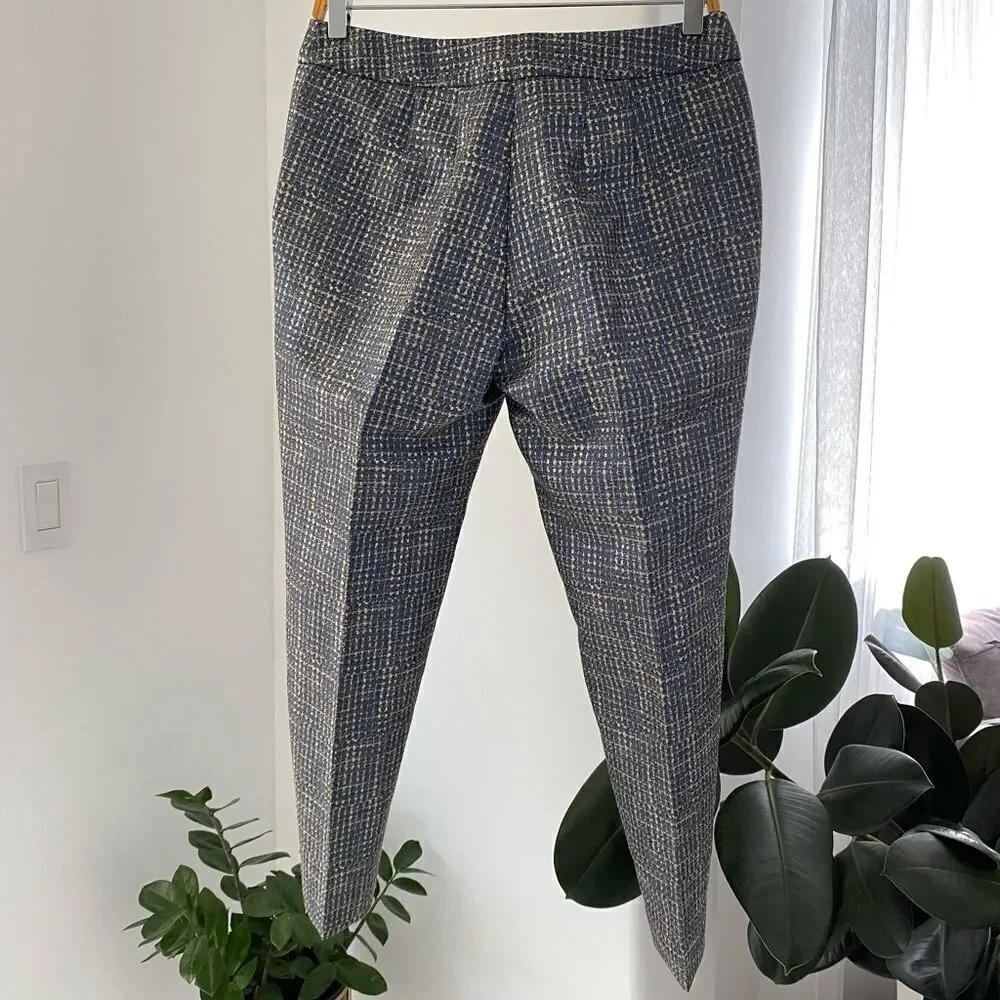 NWT BODEN WOMEN'S METALLIC TWEED BISTRO CROP TROUSERS PANTS, Size US 6R - Picture 9 of 9